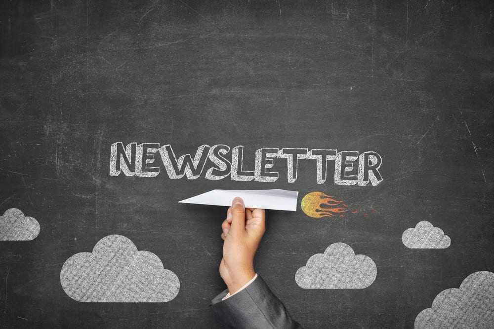 Newsletter paper plane