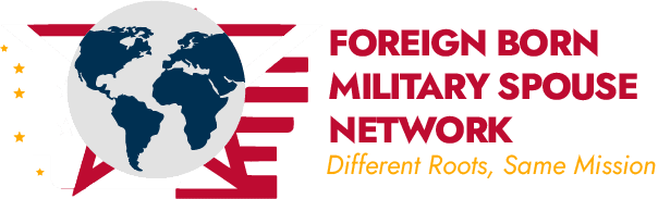 Foreign Born Military Spouse Network - Different Roots, Same Mission logo